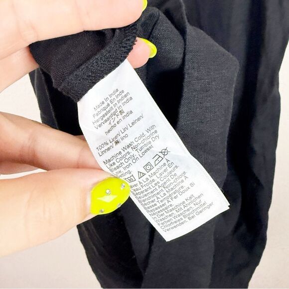 J. Crew Y2K Linen A Line Mini Dress Size Medium Artsy lagenlook Boho Babydoll - Picture 5 of 6